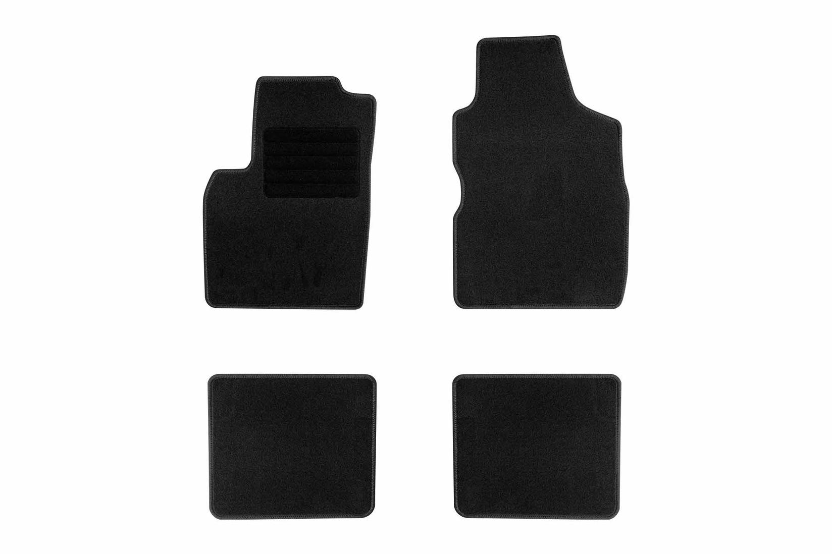 RIGUM Платнени патосници за Fiat Panda 2003-2012, 4 дела, црни