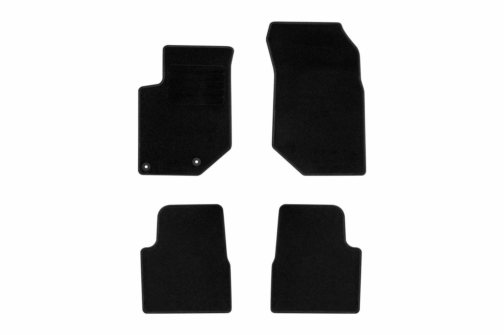 RIGUM Платнени патосници за Citroen C4 по 2021 г., 4 дела, црни