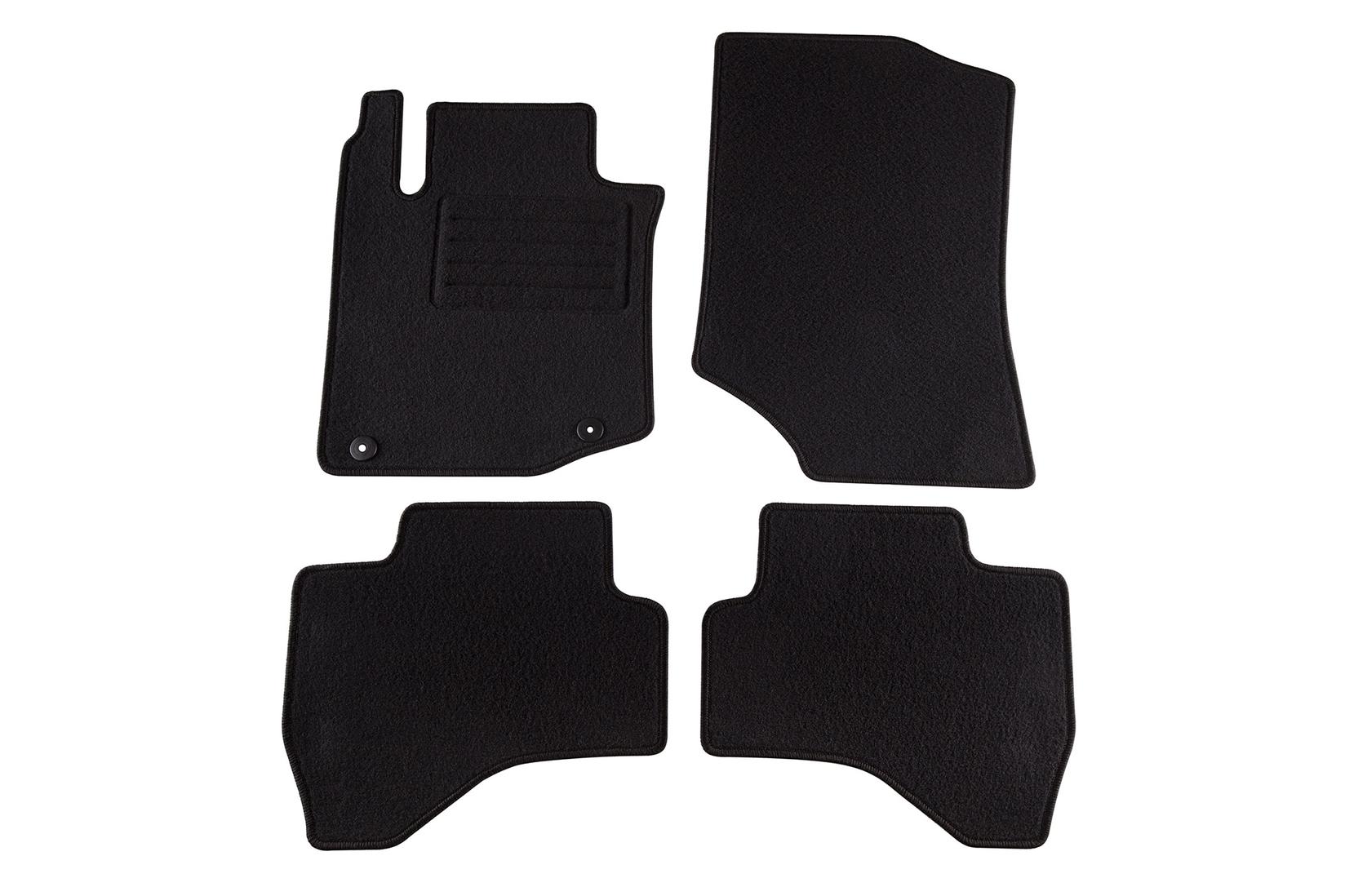 PETEX Платнени патосници за Citroen C1 07/2005 => 4 делови црни (B042) Rex материјал