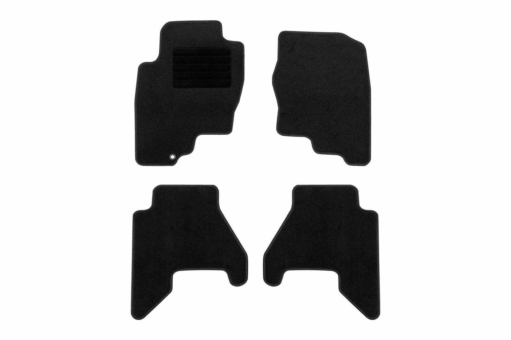 RIGUM Платнени патосници за Nissan Navara 2005-2010, 4 дела, црни