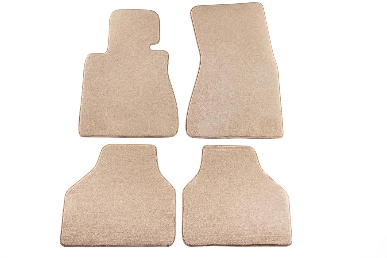 PETEX Платнени патосници за  серија 7 E65 кратка база 2002-10/2008 г. 4 делови кремави(B204) Comet материјал