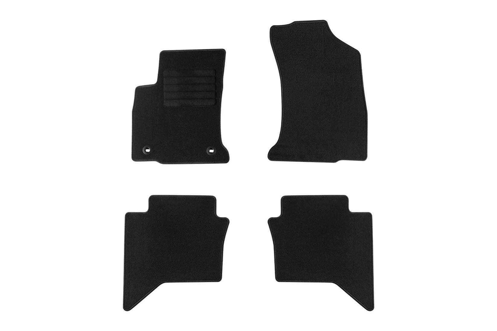 RIGUM Платнени патосници за Toyota Hilux по 2016 г. со двојна кабина, 4 дела, црни