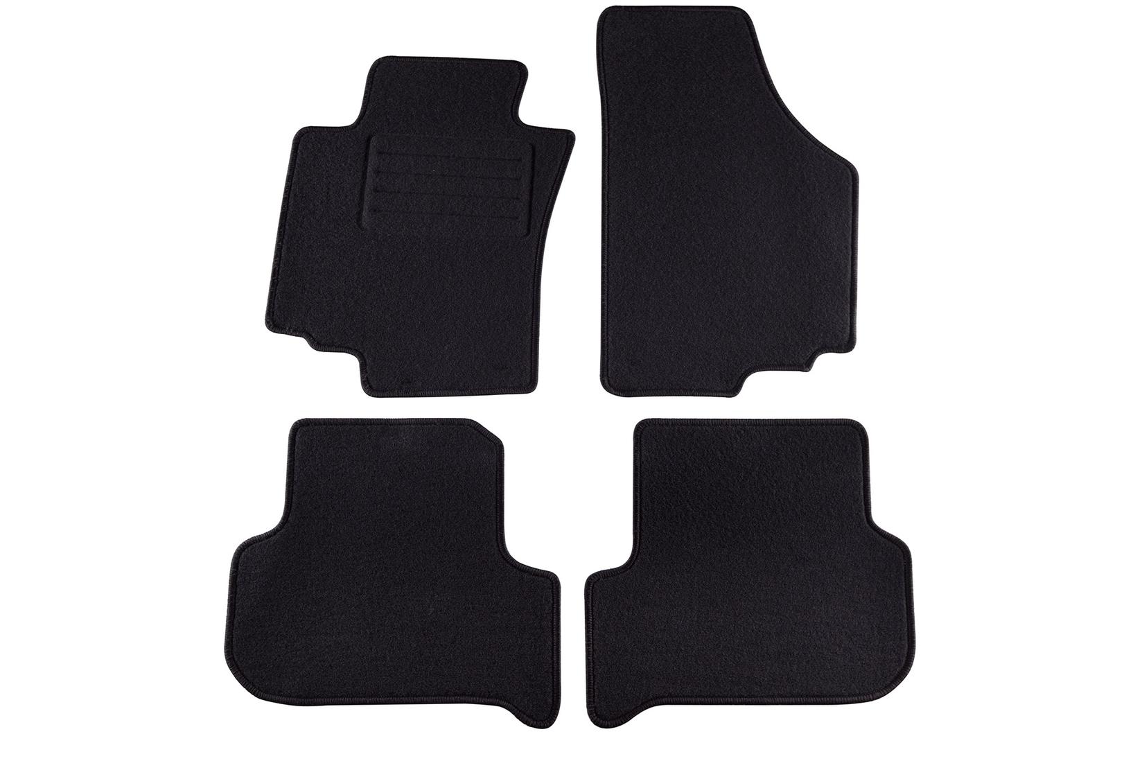 PETEX Платнени патосници за SEAT Leon 8/2005-8/2008 4 делови црни (KL01) Rex материјал