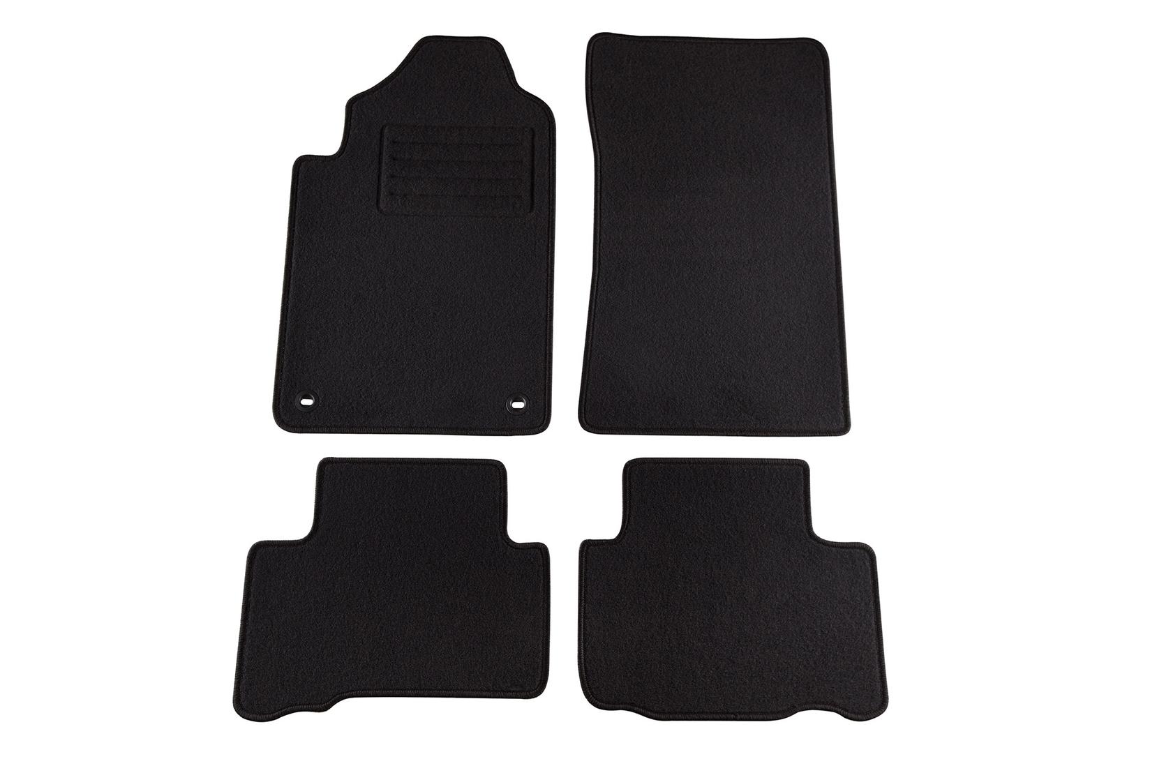 PETEX Платнени патосници за Ssang Yong Rexton 2004 => 4 делови црни (B022) Rex материјал