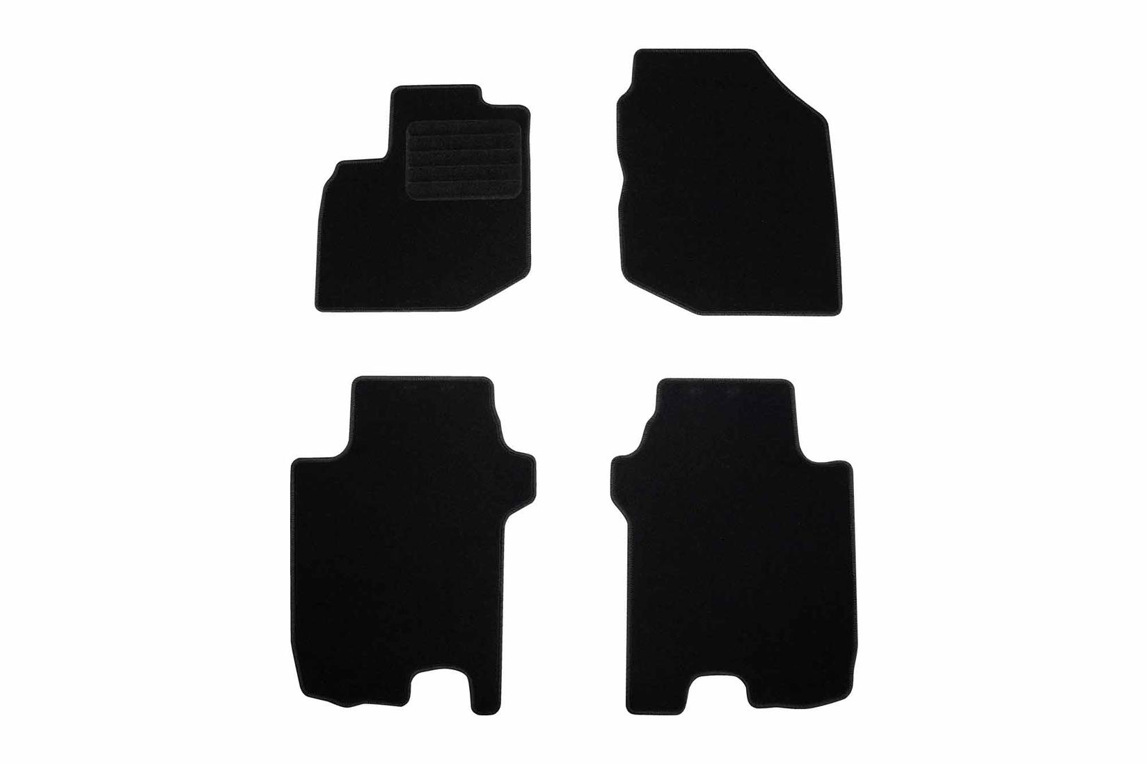 RIGUM Платнени патосници за Honda Jazz 2008-2015, 4 дела, црни