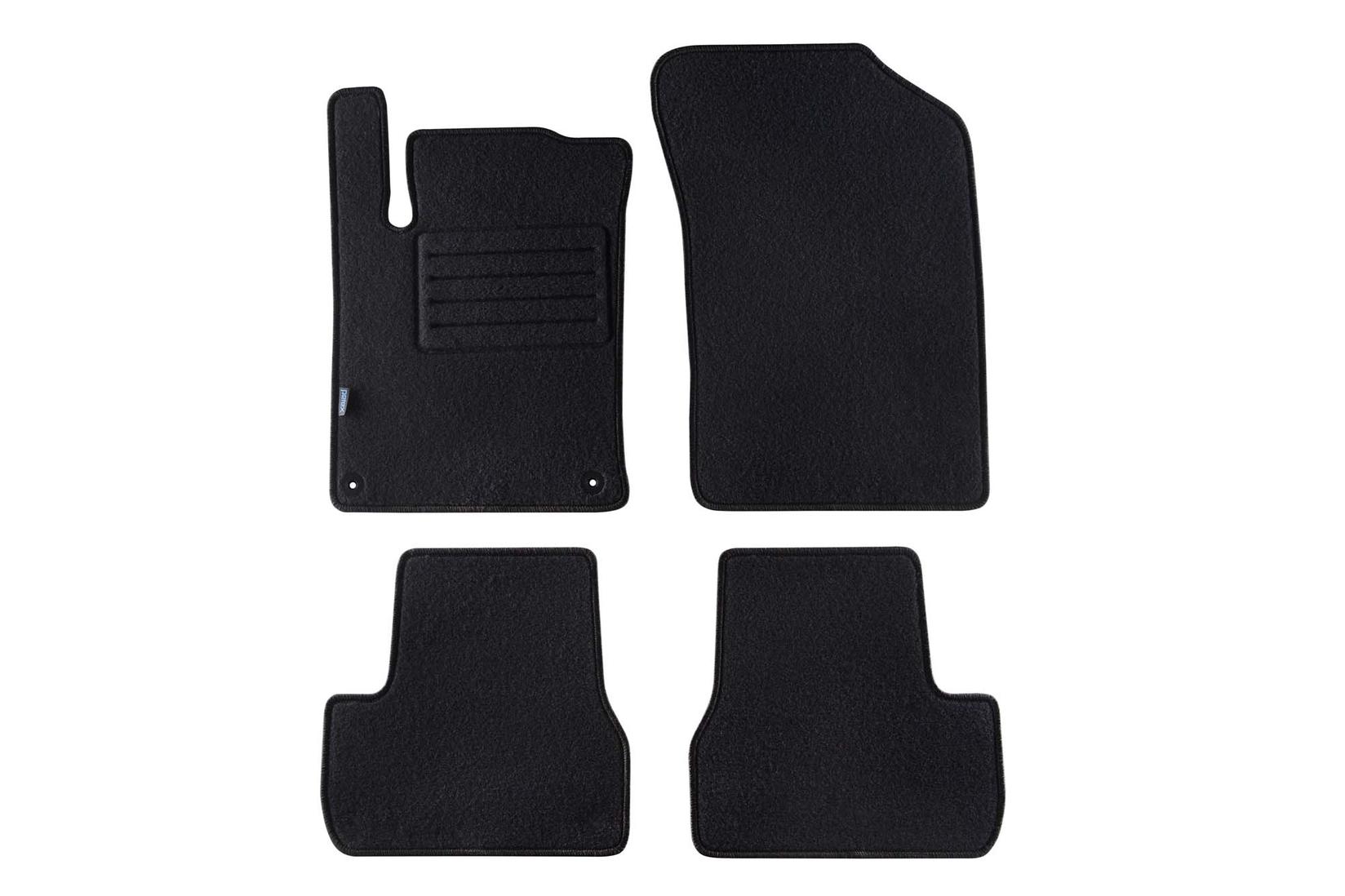 PETEX Платнени патосници за Citroen C3 по 12/2009 г./DS3 по 3/2010 г./DS3 Cabrio по 02/2013 г. 4 делови црни (B042) Rex материјал