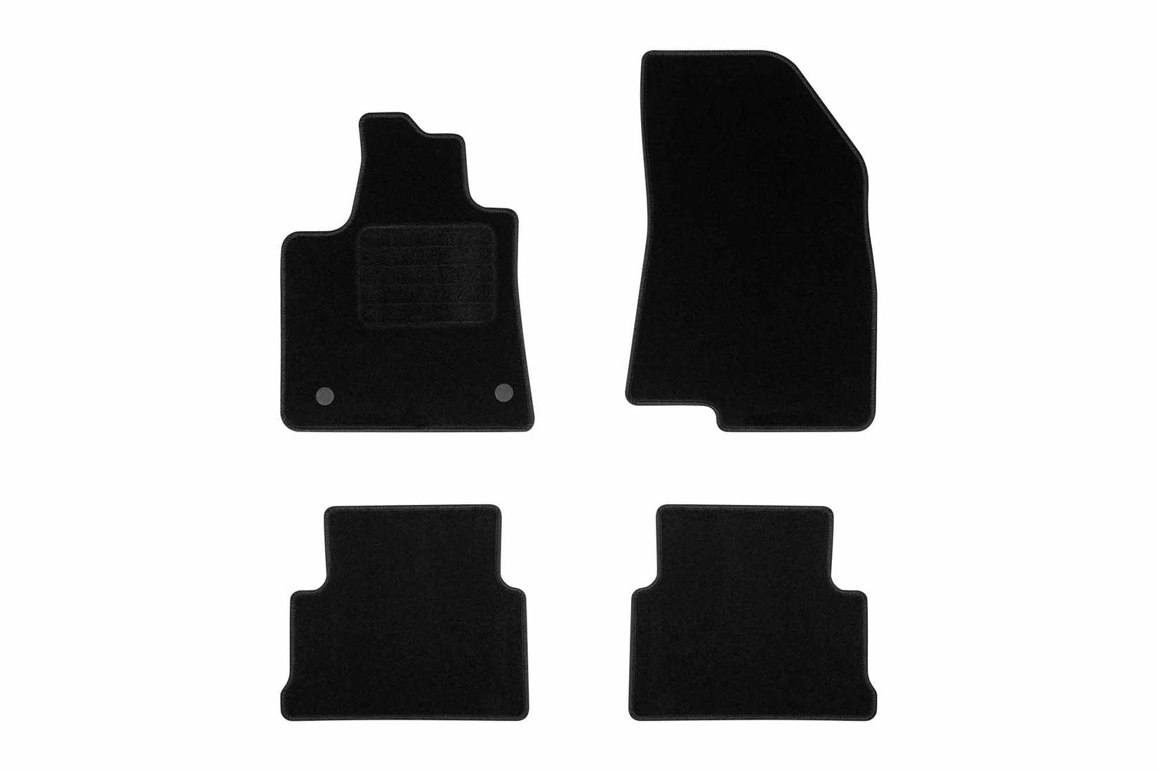 RIGUM Платнени патосници за Dacia Jogger по 2022 г., 4 дела, црни