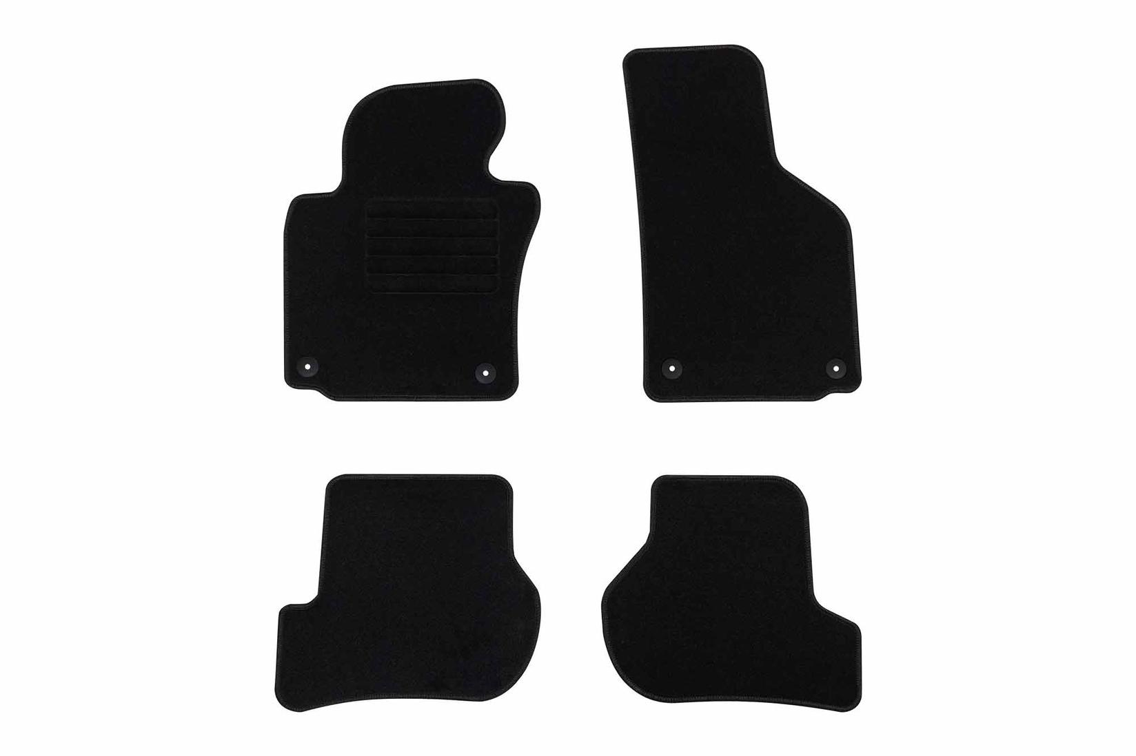 RIGUM Платнени патосници за Seat Leon 2006-2009, 4 дела, црни