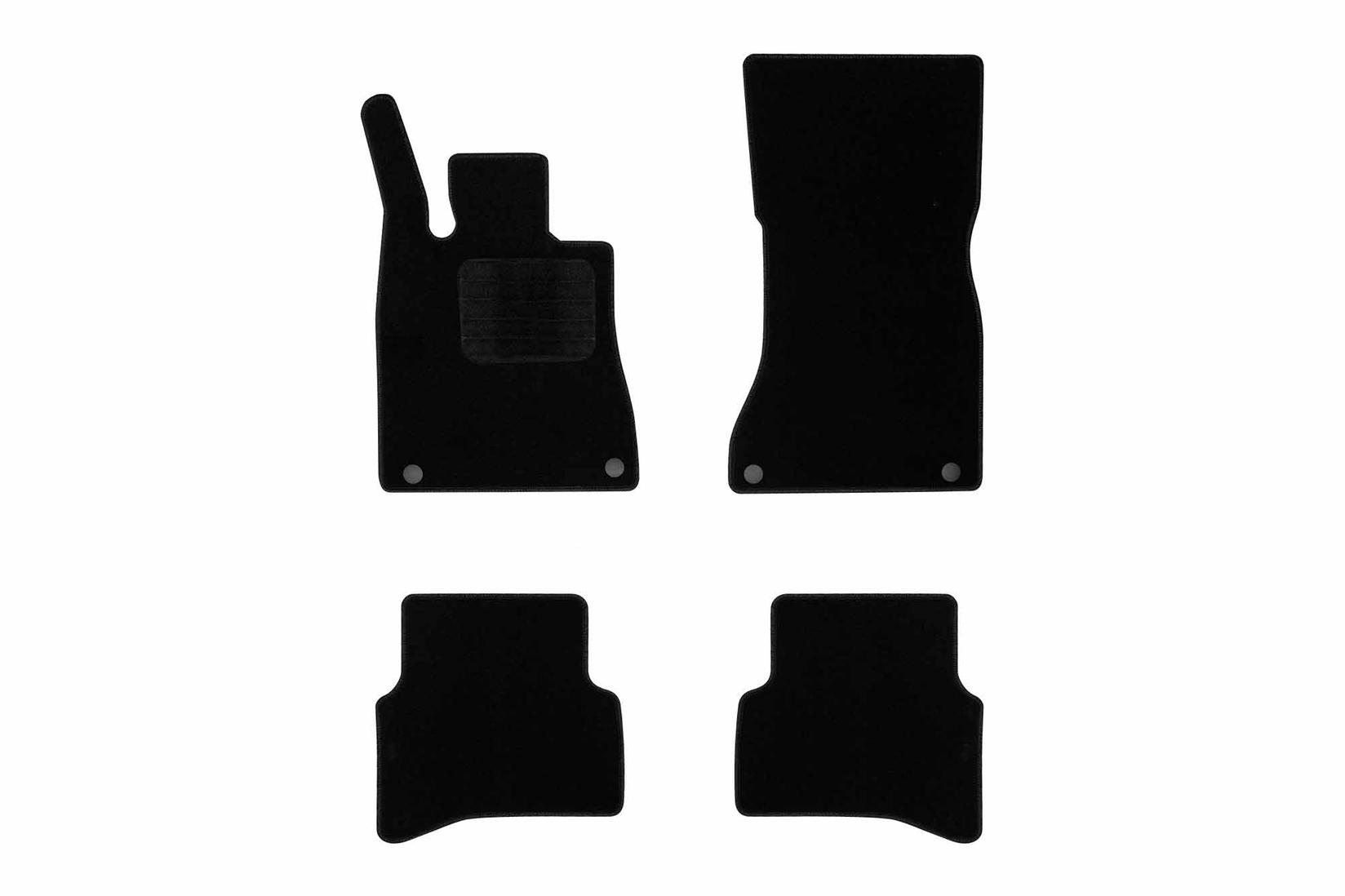 RIGUM Платнени патосници за Mercedes S класа W223 по 2021 г., 4 дела, црни