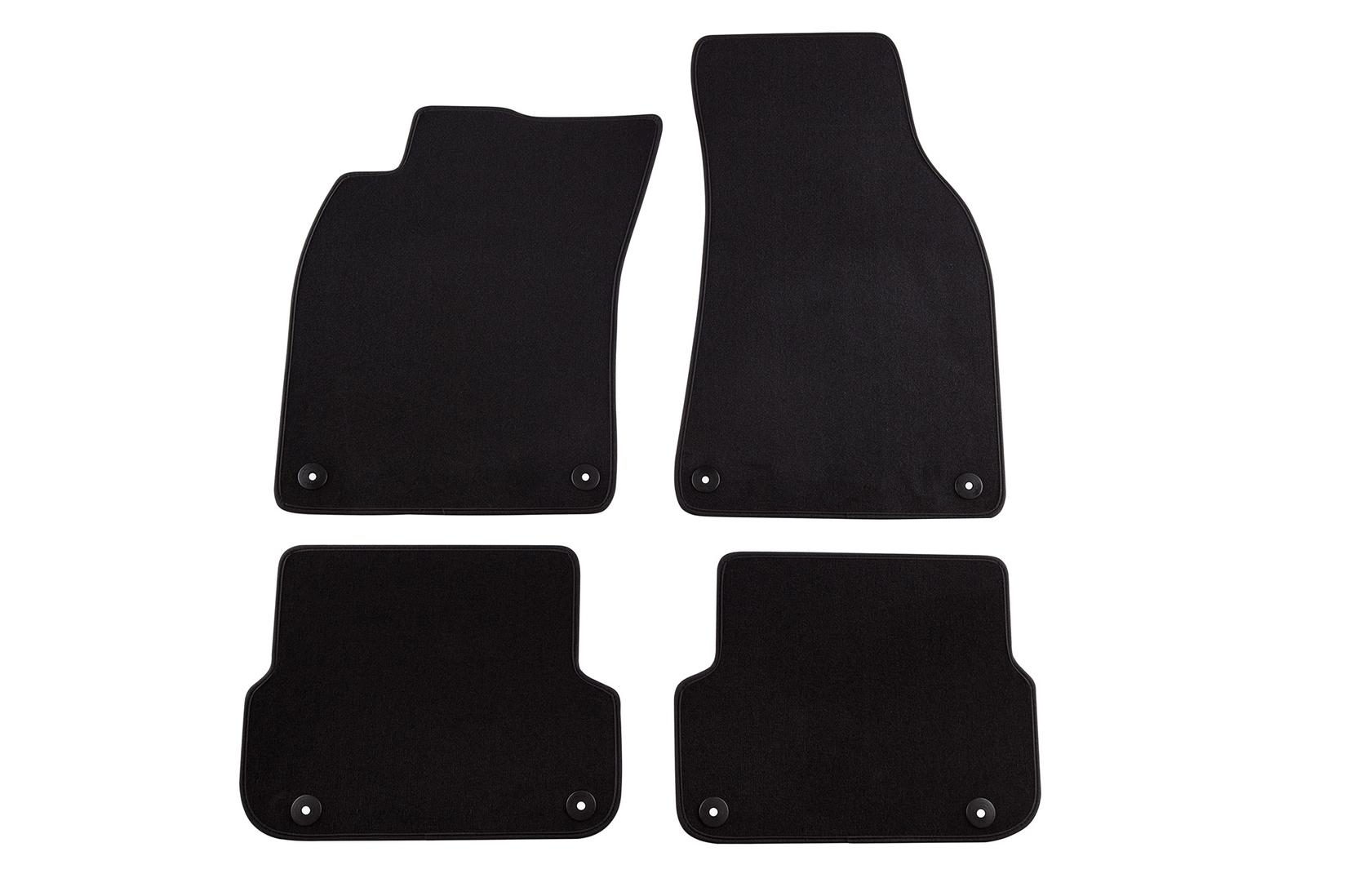 PETEX Платнени патосници за Audi A6 03/2006-03/2011/A6 Avant 03/2006-08/2011 4 делови црни (B01E8) Saturn материјал