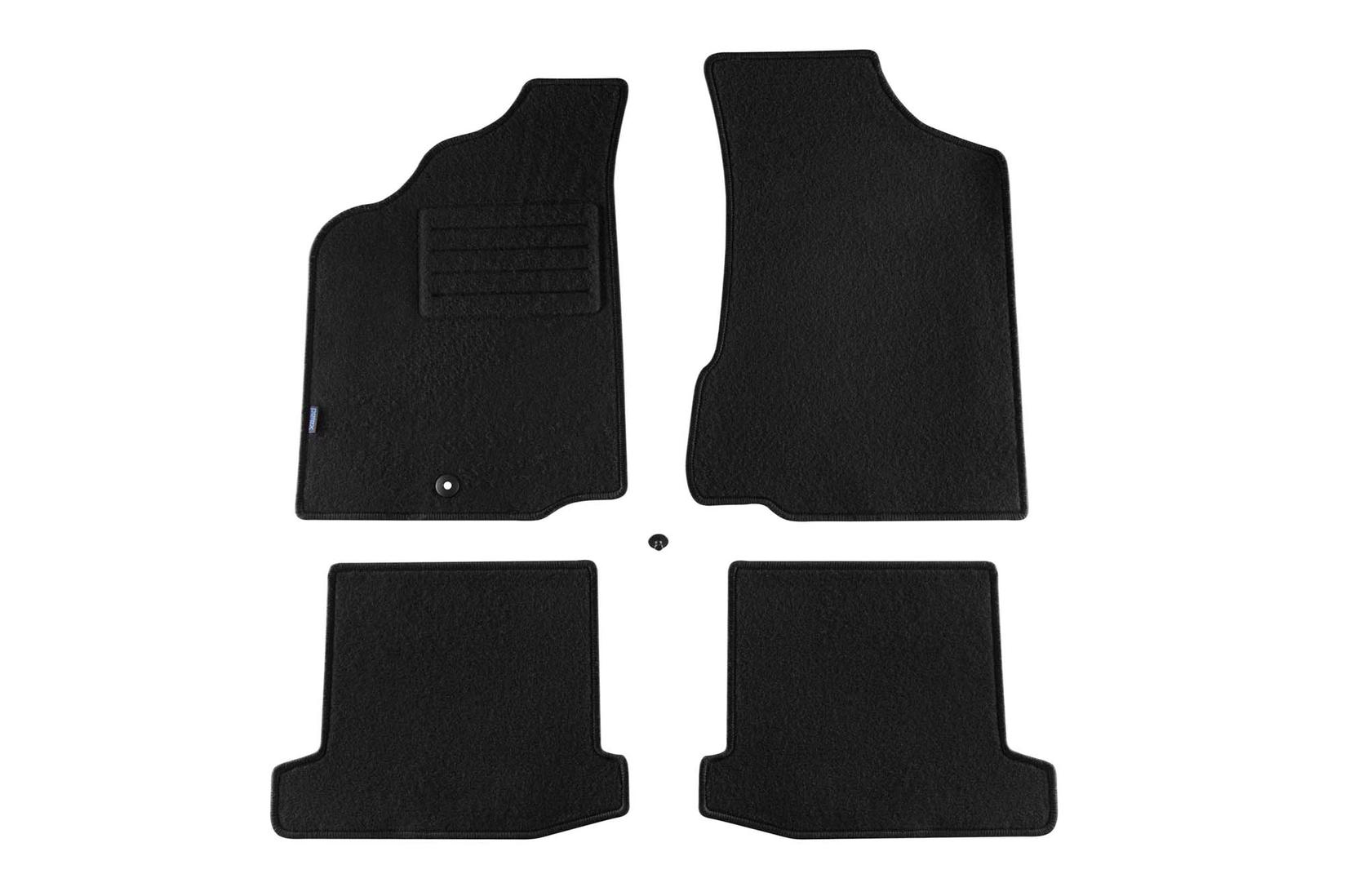 PETEX Платнени патосници за Volkswagen Polo 1994-2000 4 делови црни (B001) Rex материјал