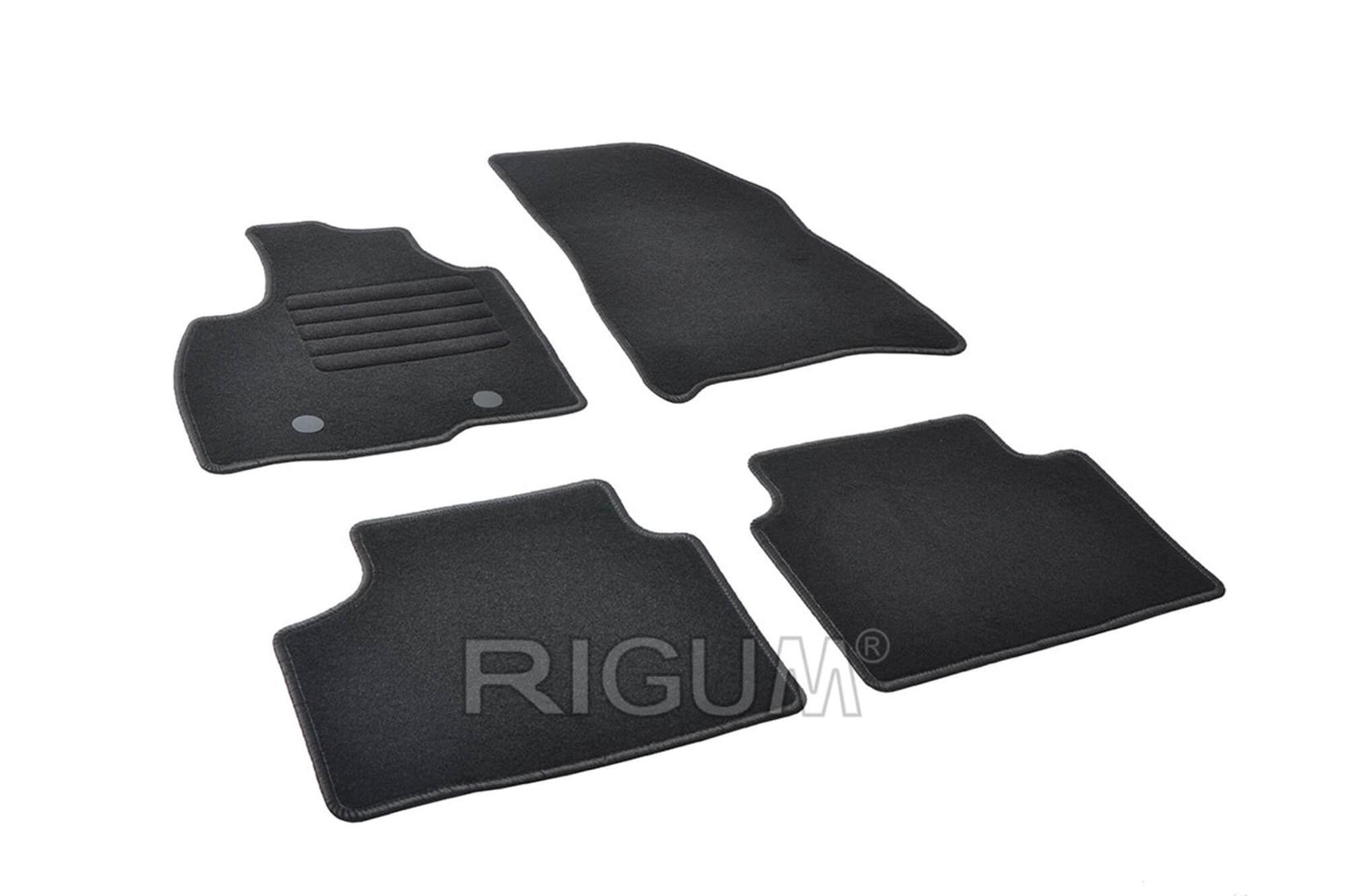 RIGUM Платнени патосници  съвместими с Dacia Duster MHeV след 2024 г., 4 части, черни