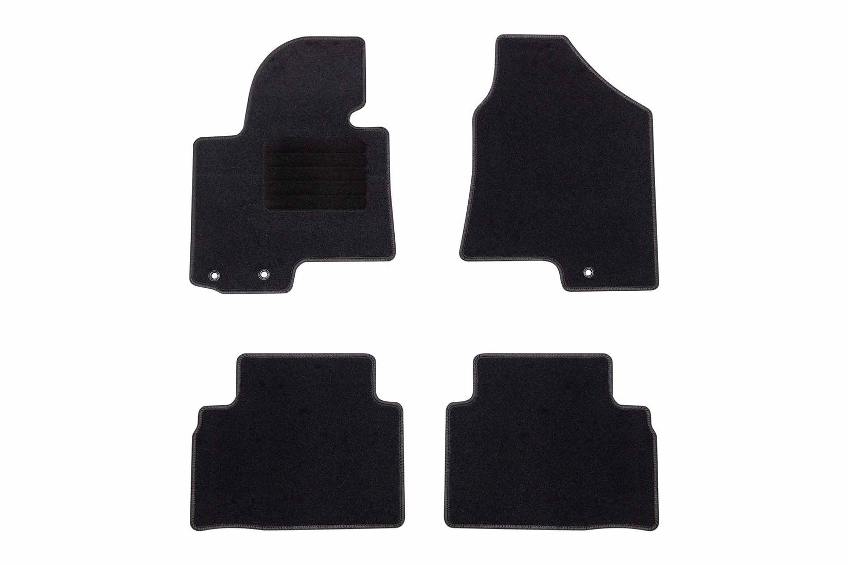 RIGUM Платнени патосници за Hyundai Ix35 2009-2015, 4 дела, црни