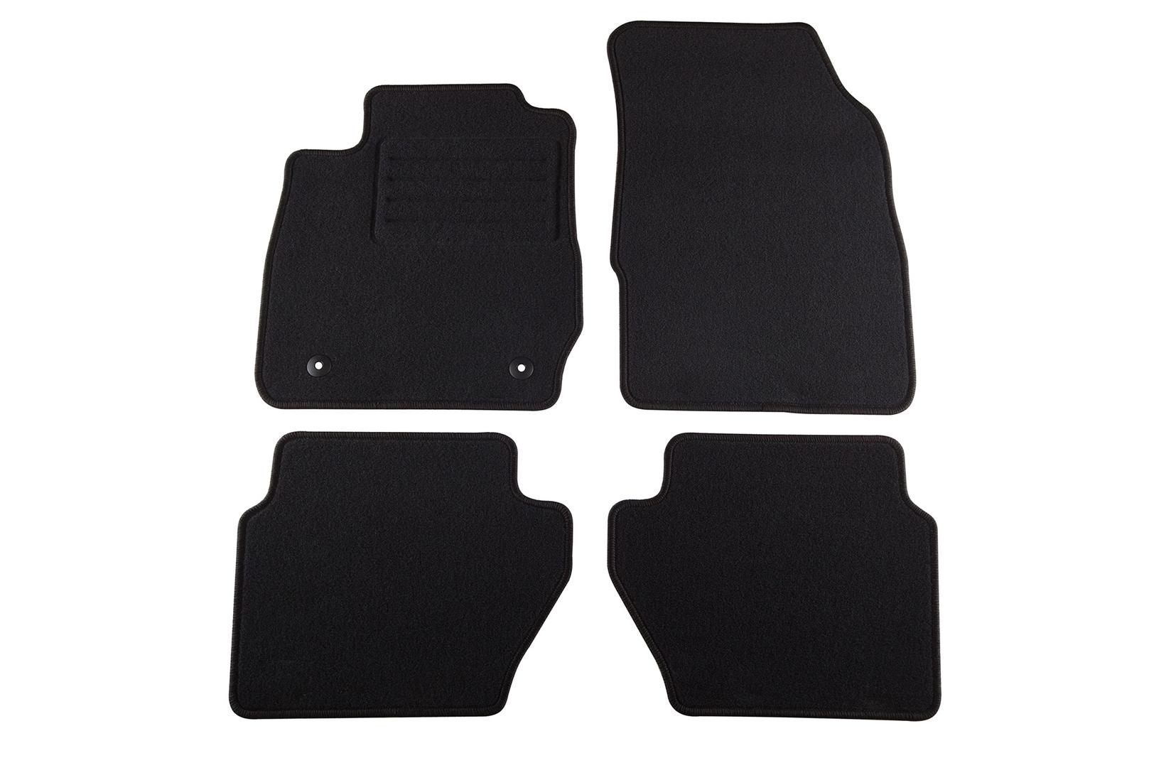 PETEX Платнени патосници за Ford Fiesta 2/2011 => 4 делови црни (B012) Rex материјал