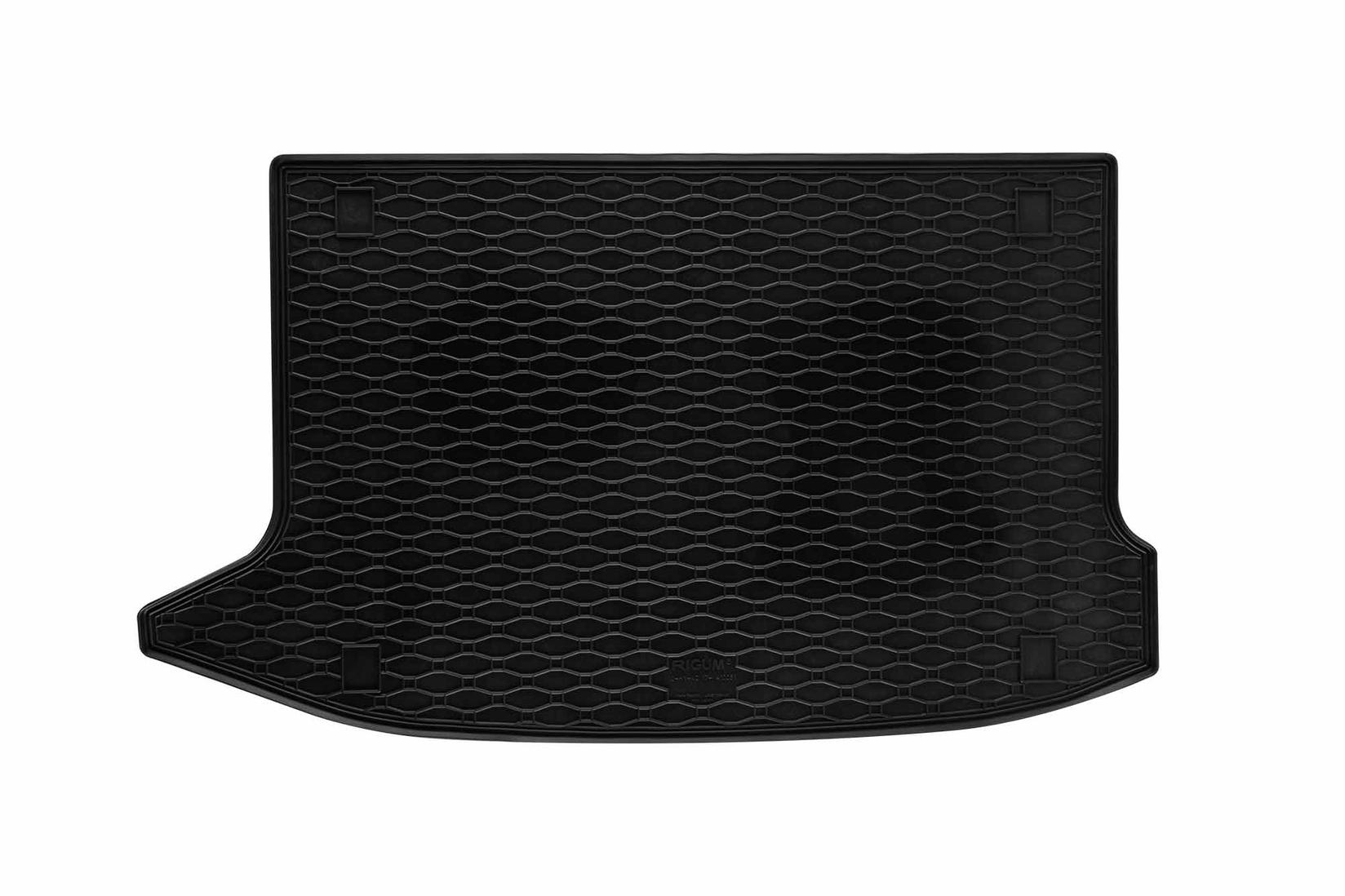 RIGUM Гумена Патосница за багажник за Hyundai Kona 2017-2023, во  горна положба на багажникот, црни