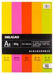 Deligao Copy Neon A4 80g 25 листа 5 бои