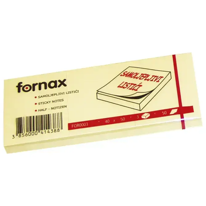 Sticky notes - 50X40MM / 3 коцки / 75X75MM /  FOR0003