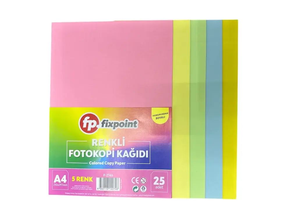 Фотокопирна хартија A4 COLOR MIX 25 листа 5 бои / P-2746