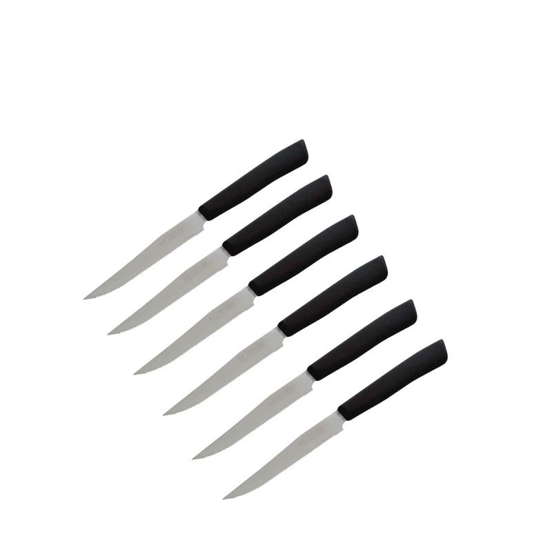 INOXBONOMI Сет иноксни ножеви 6/1 32006-М црни