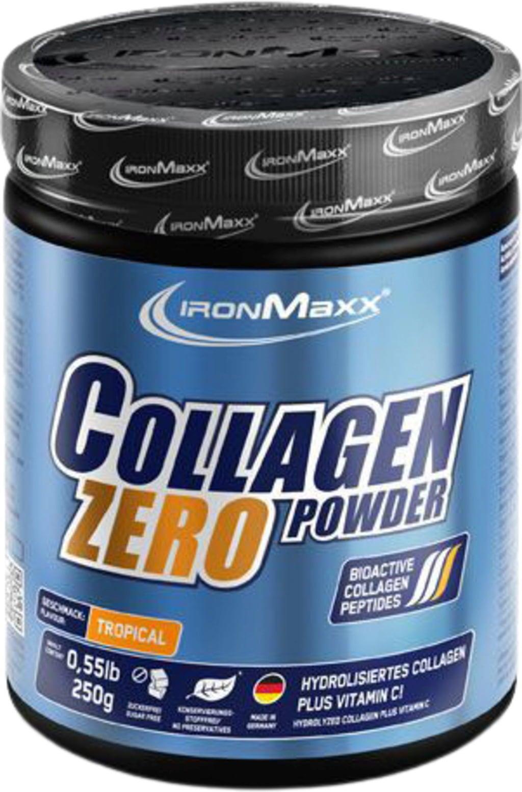 IRONMAXX Колаген Zero powder, 250g - егзотичен тропски вкус