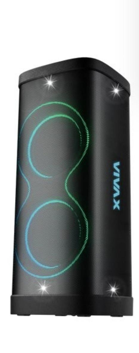 VIVAX Звучник караоке со 2 безжични микрофони Bluetooth BS-1300 130w