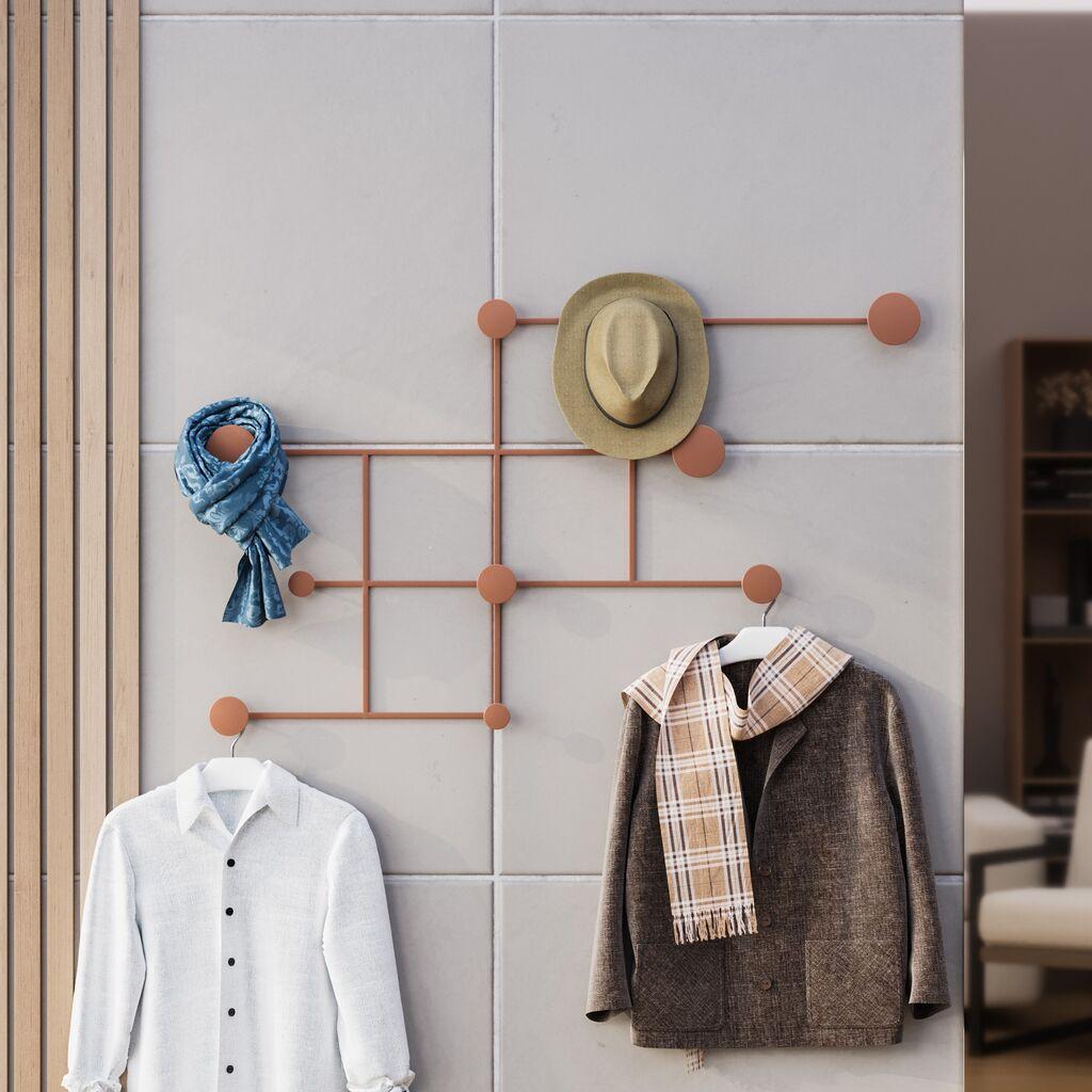 Закачалка за dzид Wallity Fatara, 112x64x10 см, бронзена боја