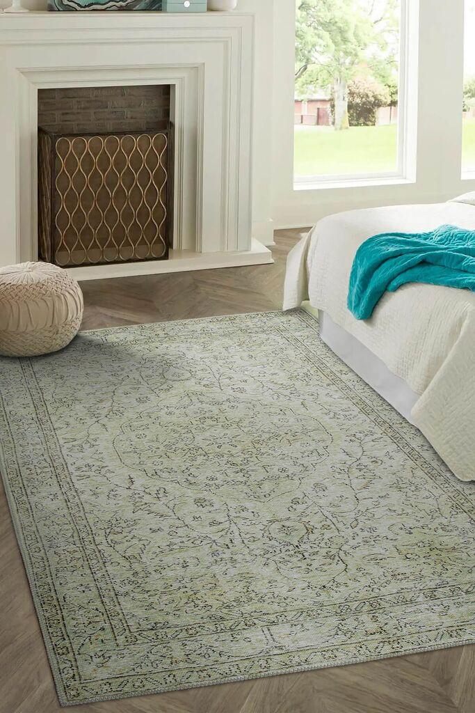 Концепт хипнозен тепих Фолк шанила 27, 75x230cm, светло зелена