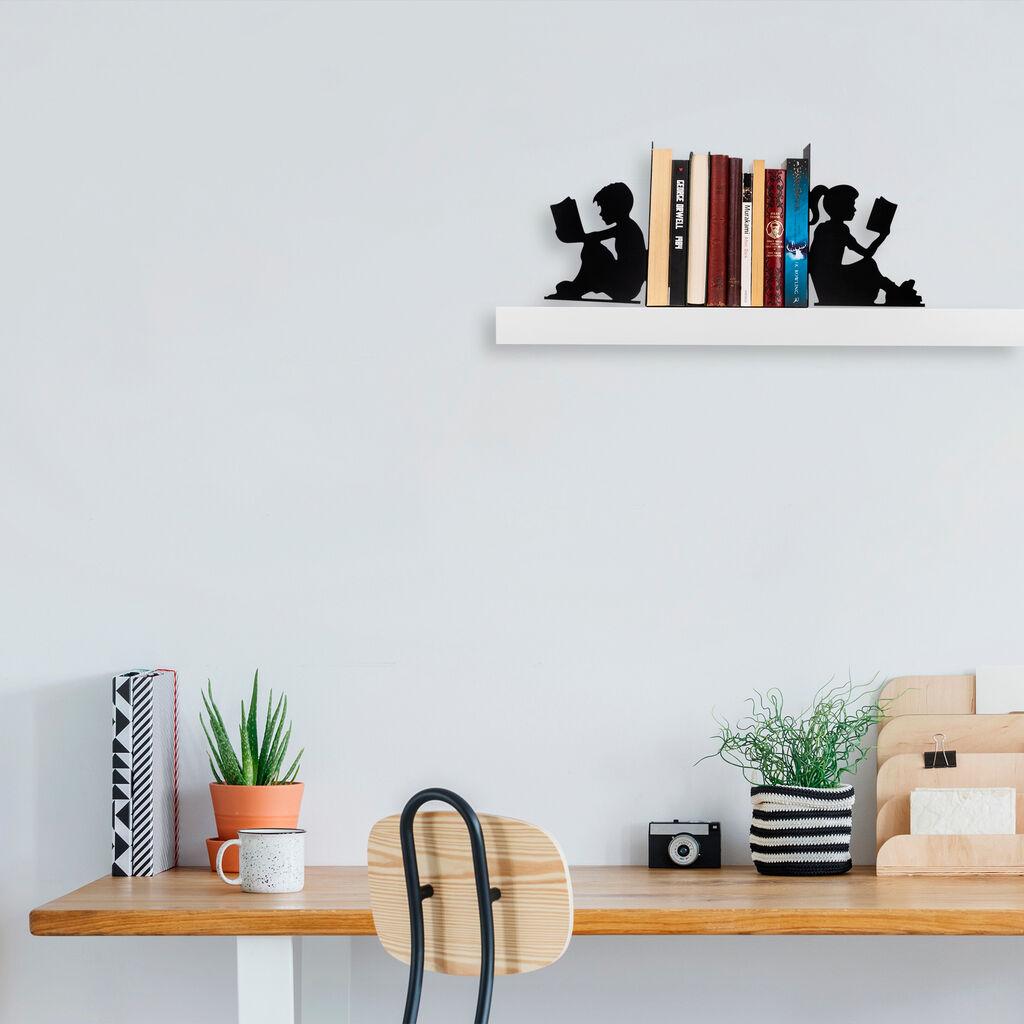 Држач за книги Aberto Design 10, 40,5x14x22 см, црна