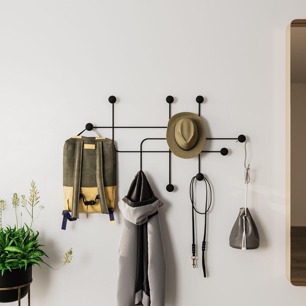 Закачалка за dzид Wallity Самара, 107x64x10 см, црна