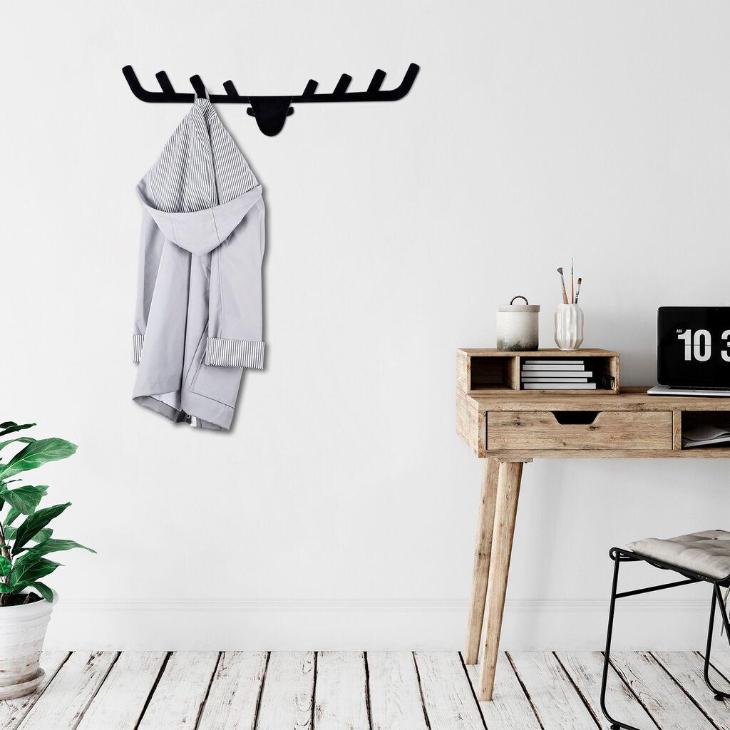 Wallity закачалка за dzид Antler, 66x17 см, црна