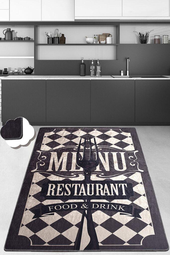 Тепих „Концептум Хипноза" за храна и пијалоци, 80x150 см, црн