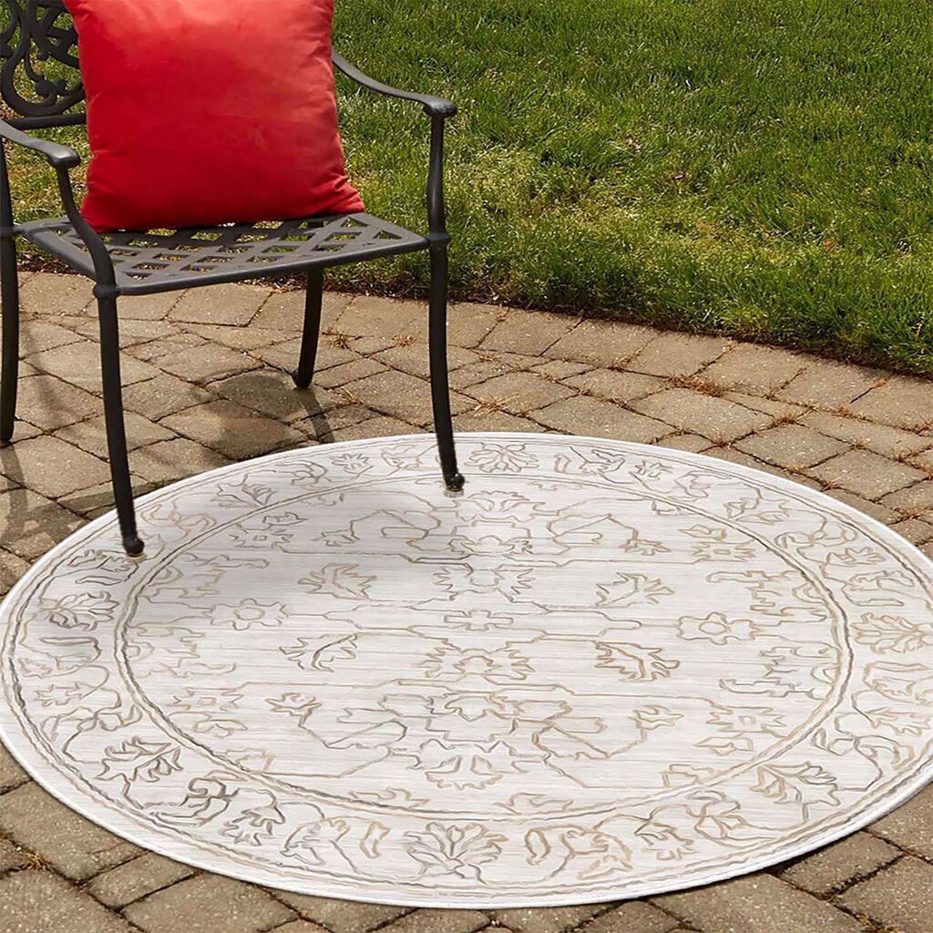 Conceptum Hypnose тепих Woobtny0182, O120cm, бел