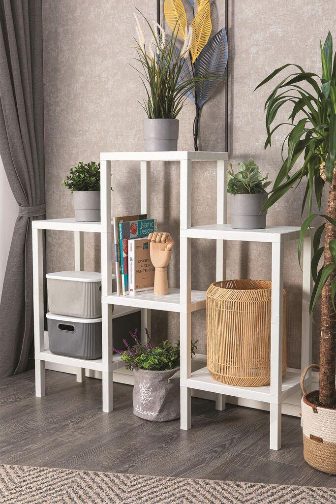 Пластична полица Aberto Design OMS-1108, 108x100x29cm, црна