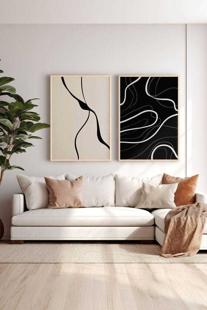 Врамена слика Wallity Ersy2Limodel10, 33x48 см, 2 дела