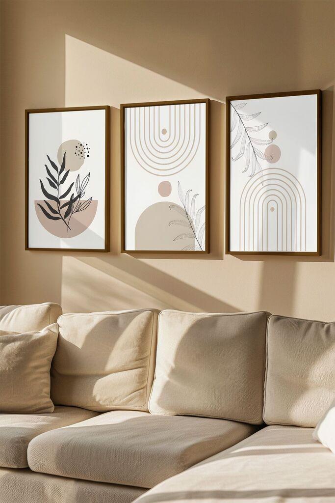 Слика во рамка Wallity Artvmodel7, 33x48 см, 3 дела