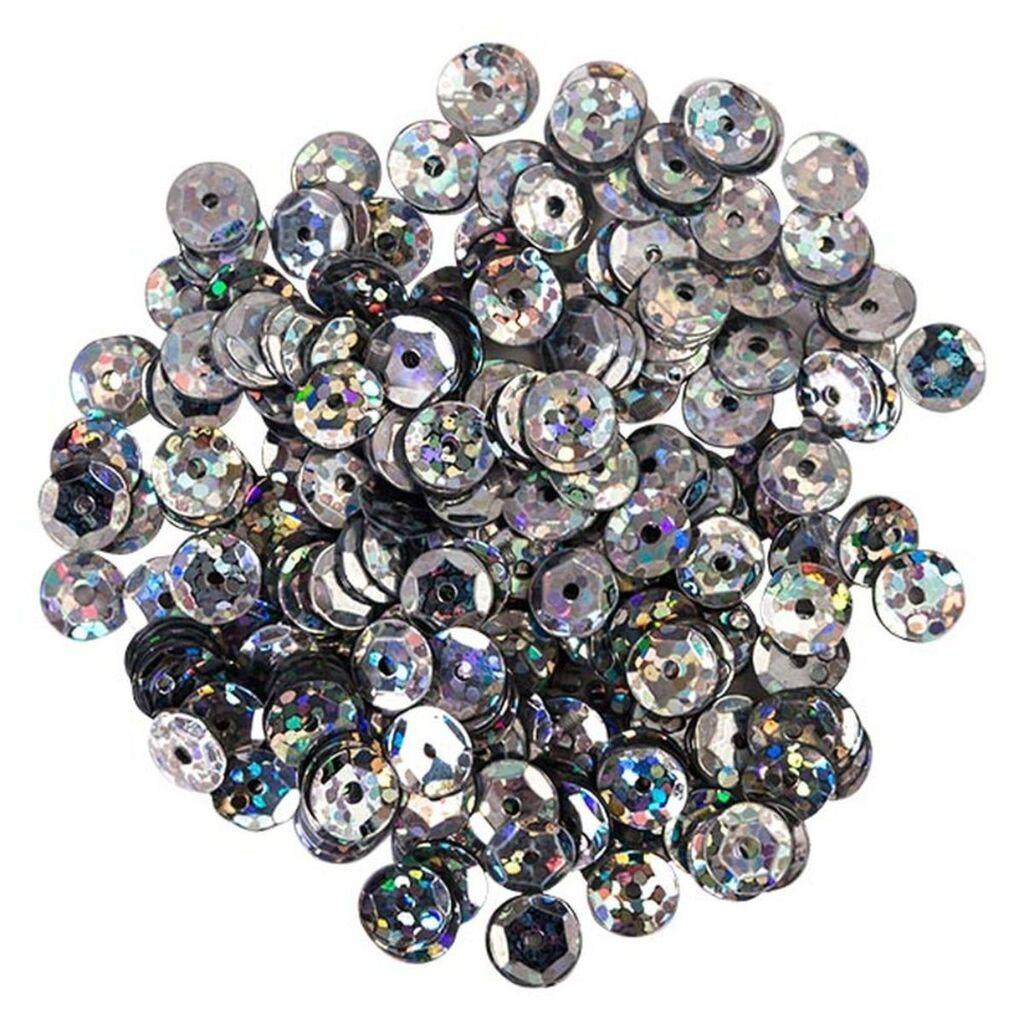 Детски копчиња за конфети, Crafty deco, сребрени бои