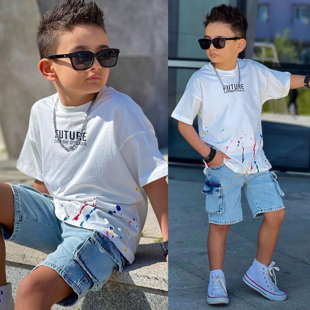 Комплет маица и кратки фармерски пантолончиња