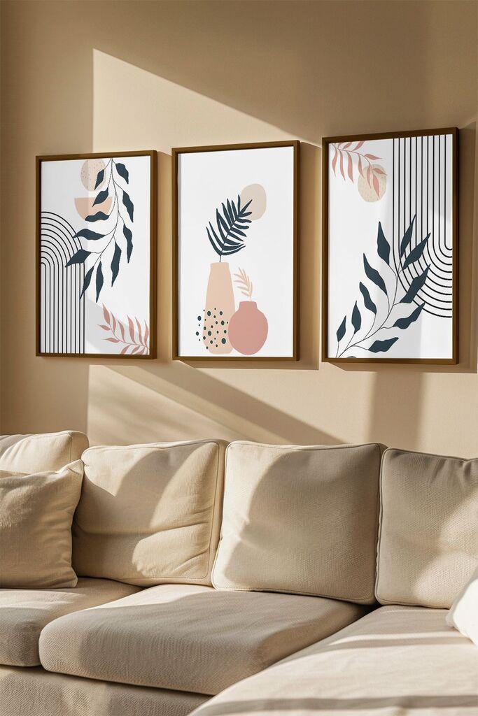 Слика во рамка Wallity Artvmodel30, 33x48 см, 3 дела