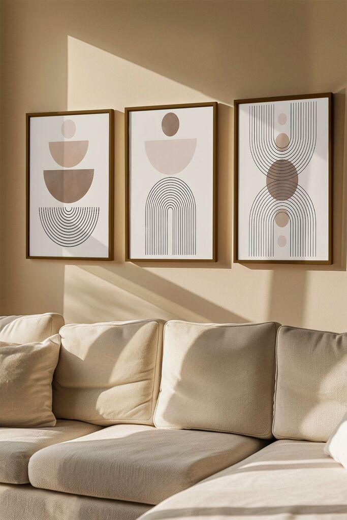 Слика во рамка Wallity Artvmodel38, 33x48 см, 3 дела
