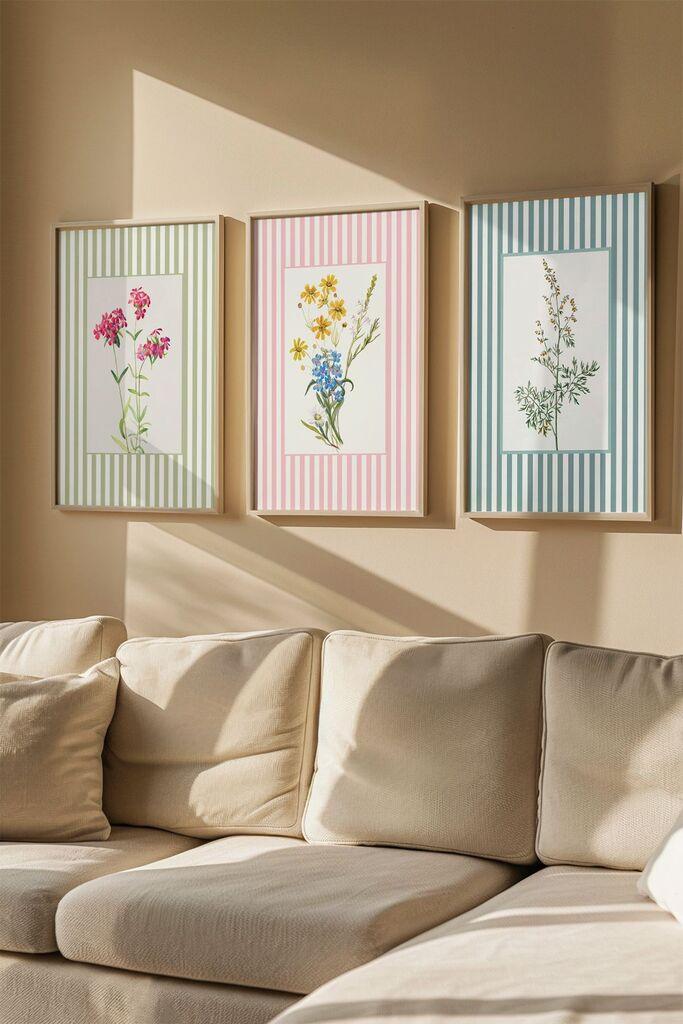 Слика во рамка Wallity Artsmdf3Lu6, 33x48 см, 3 дела