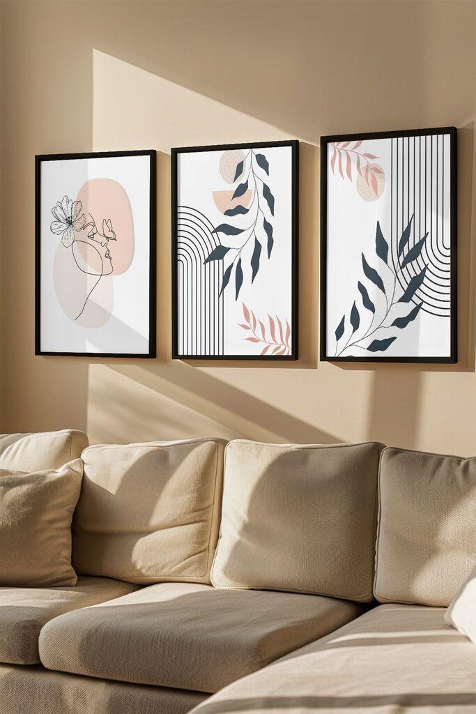 Слика во рамка Wallity Artvmodel22, 33x48 см, 3 дела