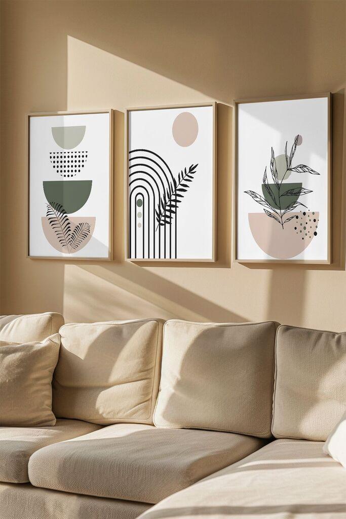 Слика во рамка Wallity Artvmodel10, 33x48 см, 3 дела