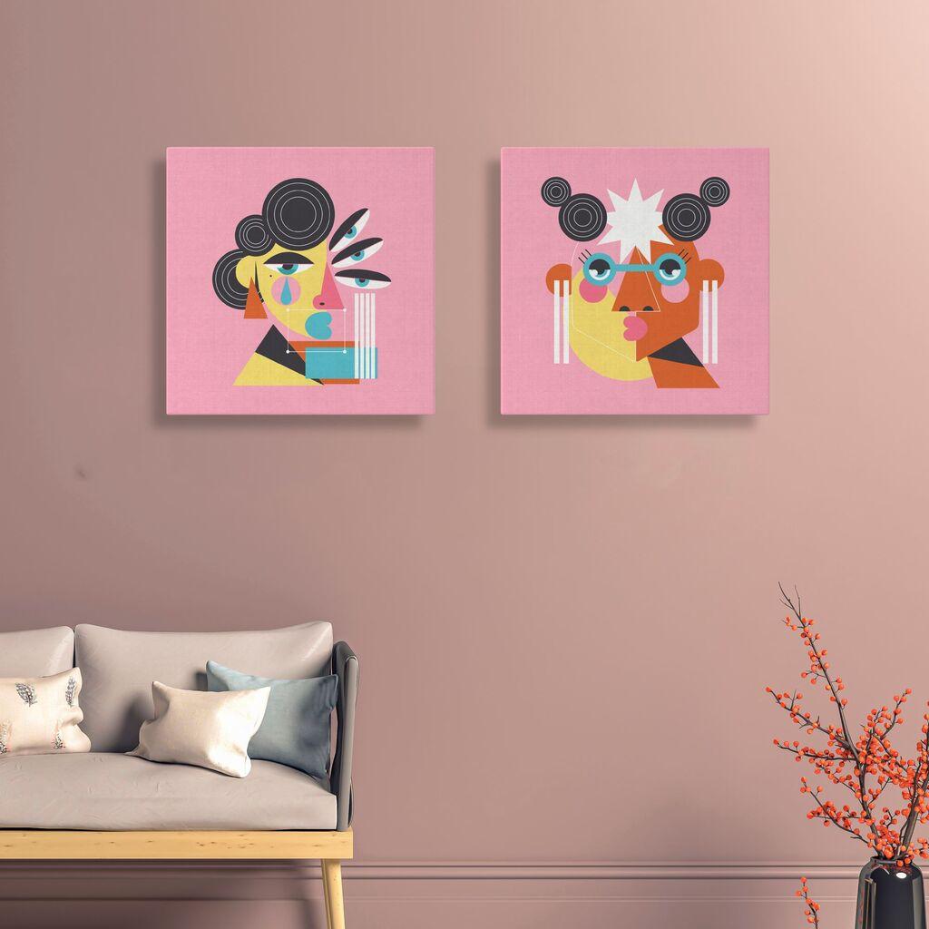 Wallity слика ASR_CNVS25-20, 30x30 см, 2 дела