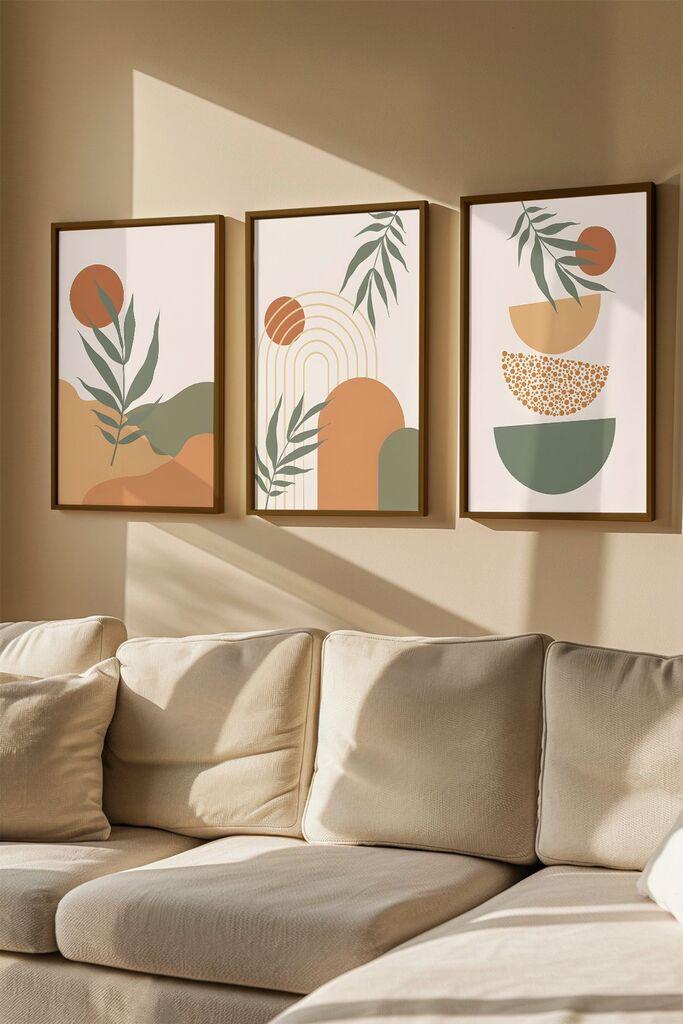 Слика во рамка Wallity Artvmodel21, 33x48 см, 3 дела