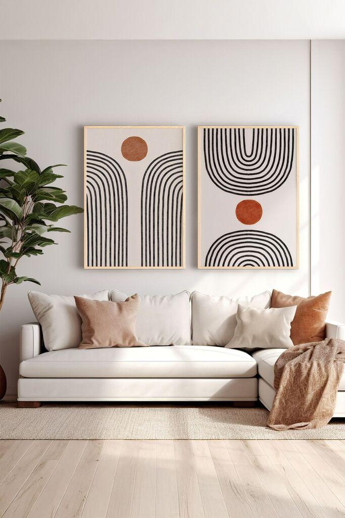 Врамена слика Wallity Ersy2Limodel11, 33x48 см, 2 дела