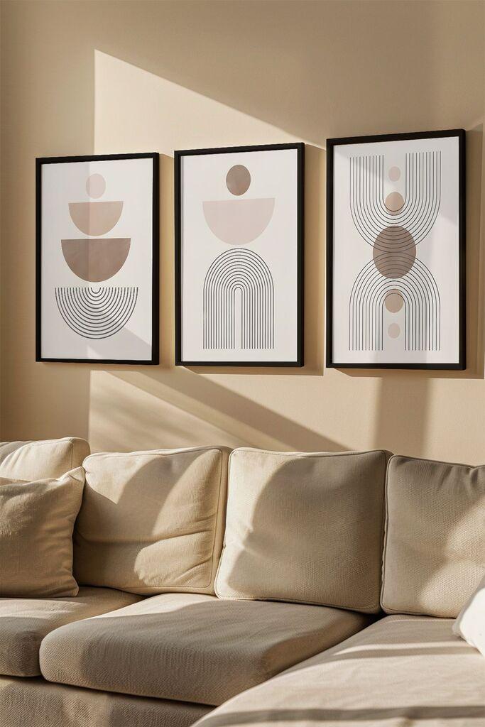 Слика во рамка Wallity Artvmodel38, 33x48 см, 3 дела