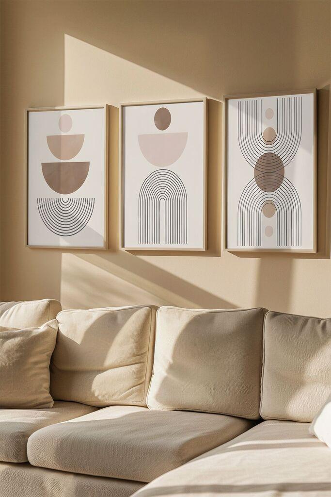 Слика во рамка Wallity Artvmodel38, 33x48 см, 3 дела