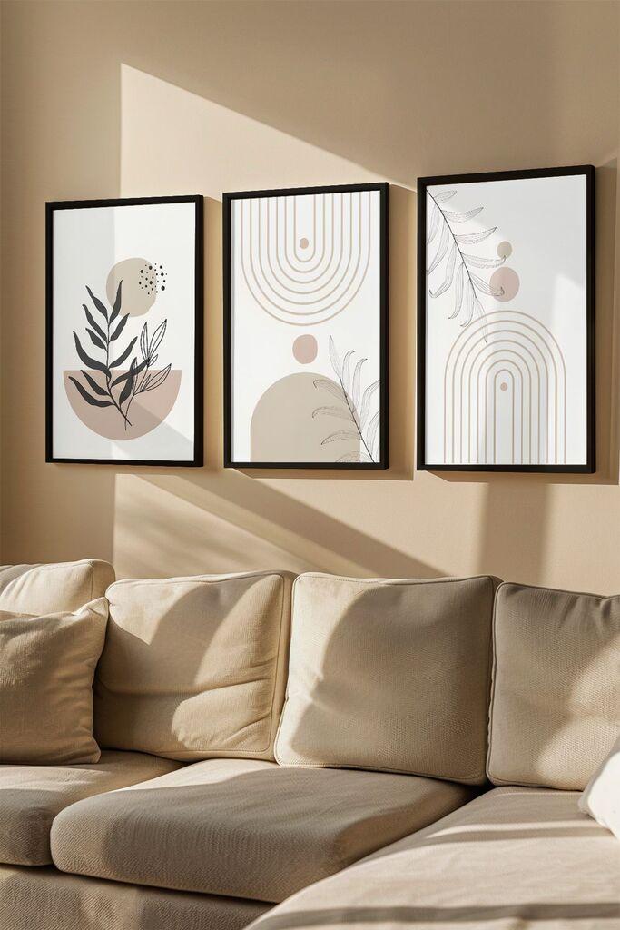 Слика во рамка Wallity Artvmodel7, 33x48 см, 3 дела