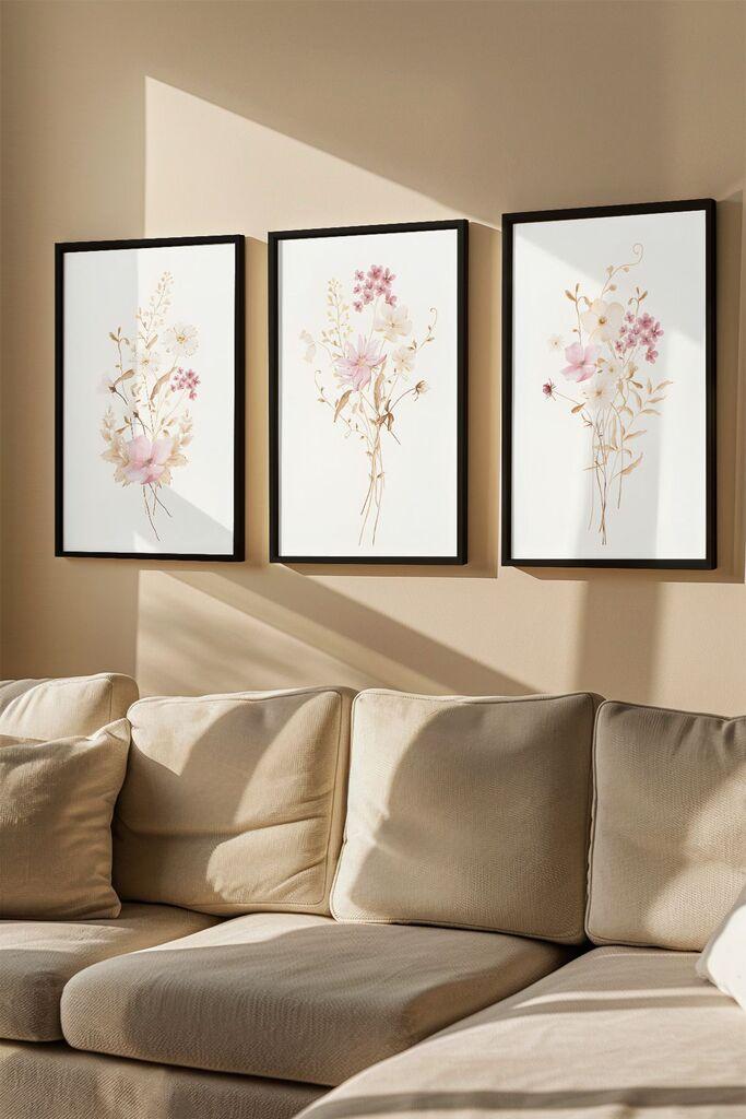 Слика во рамка Wallity Artvmodel19, 33x48 см, 3 дела