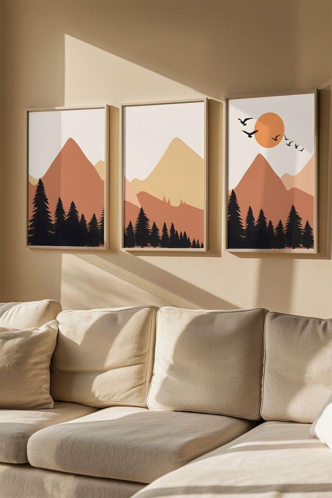 Wallity Врамена слика Artvmodel28, 33x48 cm, 3 дела